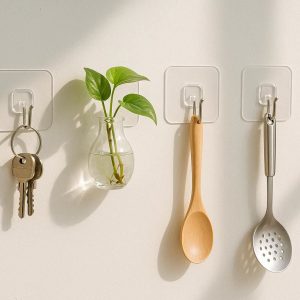 26 Clear Adhesive Hooks Damage Free Hanging